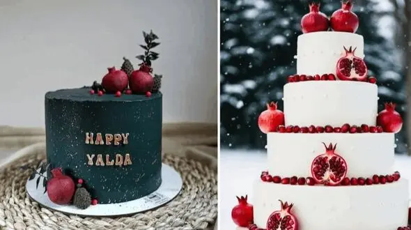 30 مدل کیک شب یلدا جدید و جذاب برای تزئین میز یلدای لاکچری