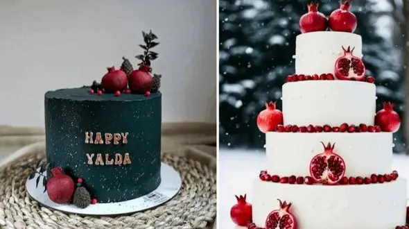 30 مدل کیک شب یلدا جدید و جذاب برای تزئین میز یلدای لاکچری