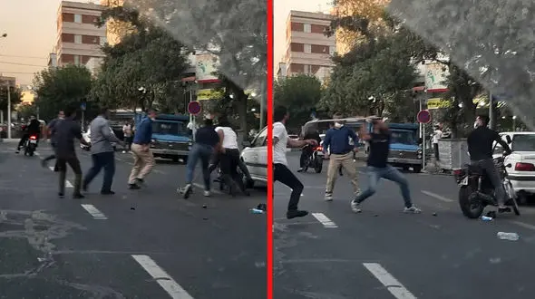 عجیب ترین فیلم از بازداشت مردان خشن در  تهران + فیلم گفتگو