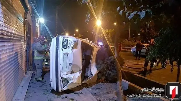 تصادف وحشتناک در تهران+ تصاویر