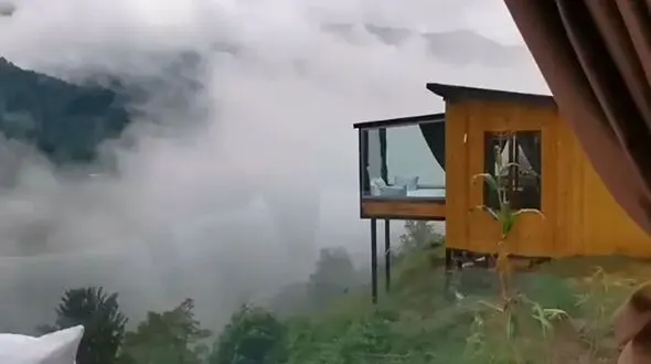 مسافران این هتل روی ابرها هستند + فیلم