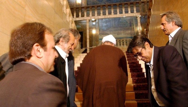عکس/  دیدار «هاشمی رفسنجانی با ایرج قادری و خسرو شکیبایی»؛ سال ۸۴