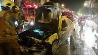 عکس های پژو سوخته در آتش سوزی محله شوش