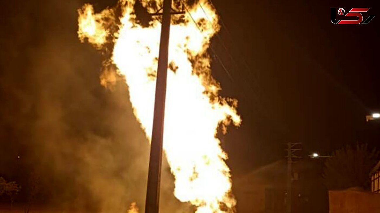 آتش‌سوزی لوله گاز در جنوب تهران