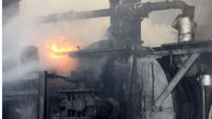 آتش سوزی بزرگ در شهرک صنعتی اشتهارد + 9 عکس