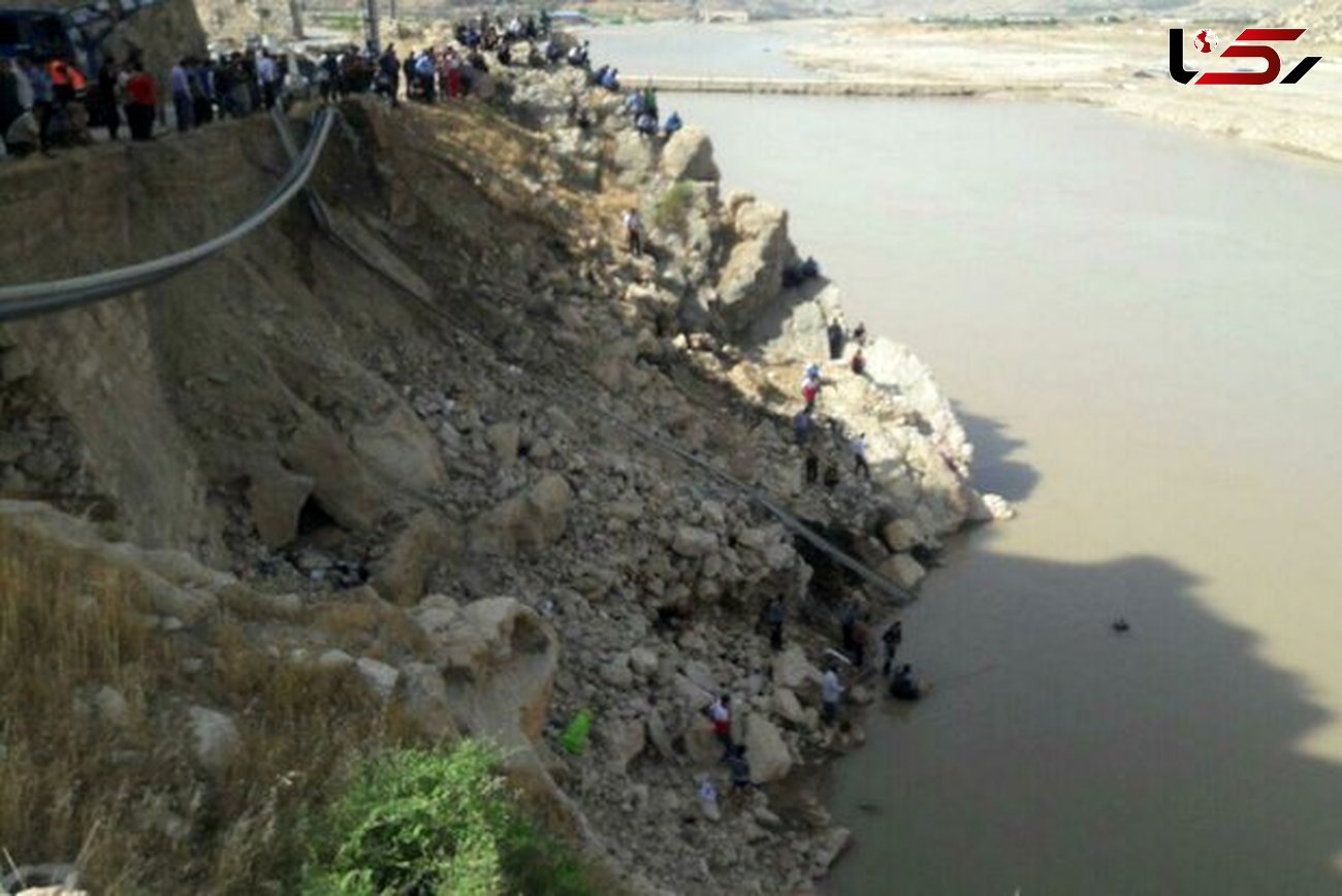 سقوط پراید به رودخانه کشکان یک کشته و ۲ مجروح برجای گذاشت + تصاویر