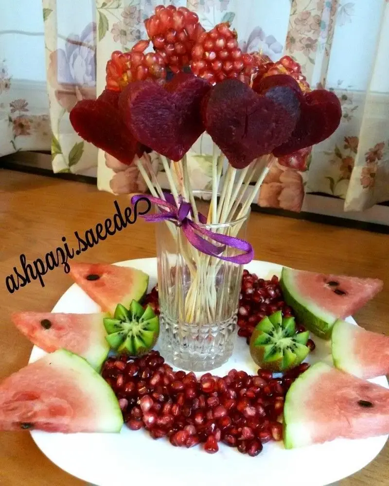 تزیین لبو شب یلدا | ۳۰ ایده شیک و کاربردی تزیین لبو شب یلدا ترند ۱۴۰۴ ویژه عروس و خانواده که باید امسال امتحان کنید!