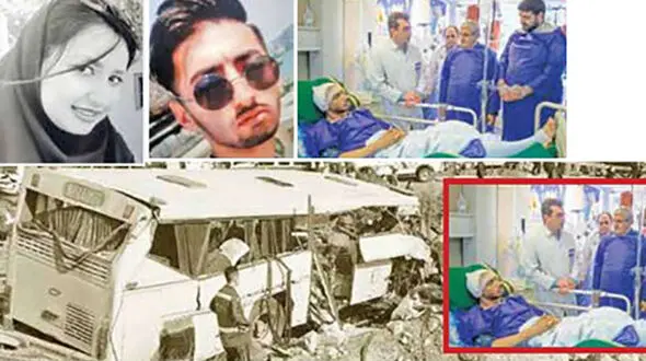 مهشید 15 ساعت بعد از حادثه اتوبوس مرگ دانشگاه آزاد زنده شد ! / پدرش جسد او را در پزشکی قانونی شناسایی کرده بود + عکس