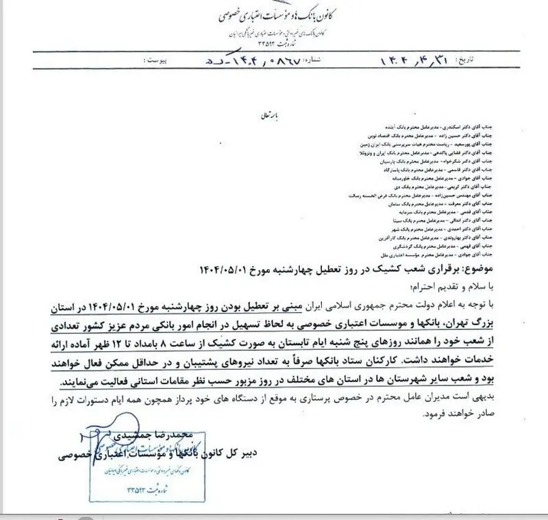 شعبه بانک ها