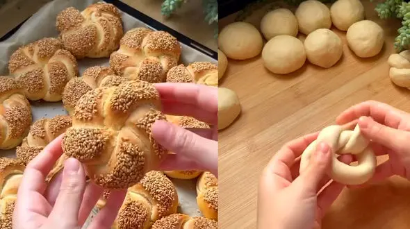 طرز تهیه نان سیمیت + فیلم