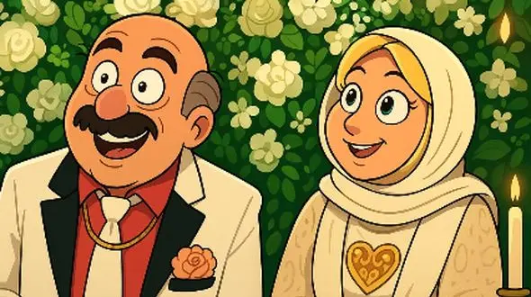 انیمیشن سکانس عقد آریایی سریال قهوه پدری مهران مدیری هم ساخته شد/ تو را من از میان همه خوبان ..... عقد نیست که بمب خندس