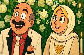 انیمیشن سکانس عقد آریایی سریال قهوه پدری مهران مدیری هم ساخته شد/ تو را من از میان همه خوبان ..... عقد نیست که بمب خندس