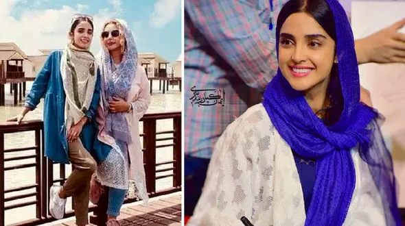 لو رفتن عکس الهه حصاری در لباس خواب خرگوشی  