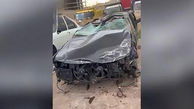 اولین فیلم از خودروی معاون وزیر صمت پس از تصادف هولناک در جاده قزوین + جزییات