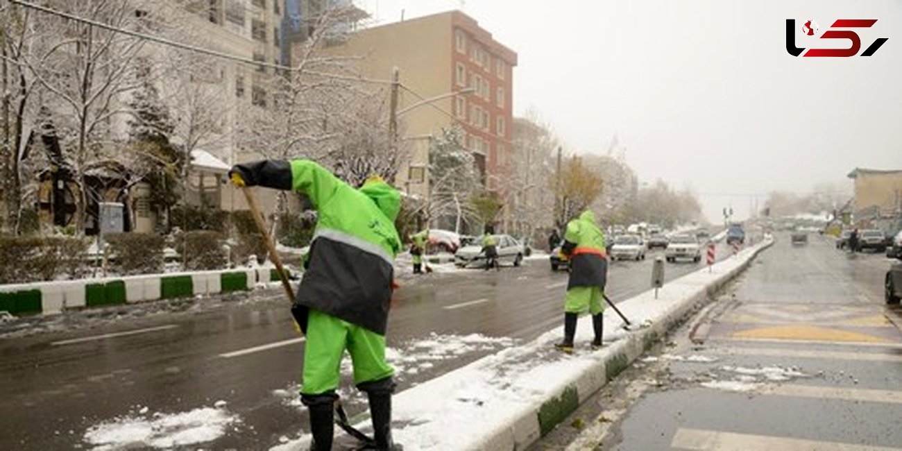 پاکسازی معابر تهران از برف