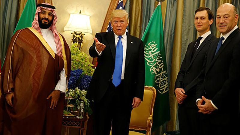دیدار دونالد ترامپ رییس جمهور آمریکا با محمد بن سلمان ولیعهد عربستان