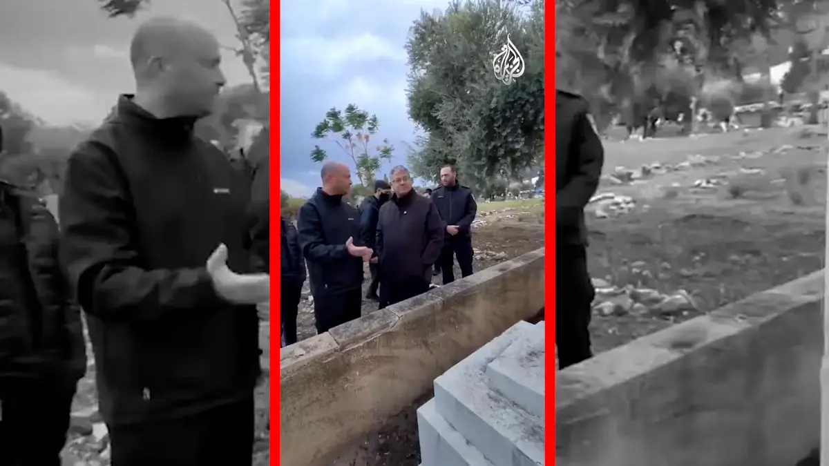 فیلم تهدید بن گویر به تخریب قبر عزالدین القسام