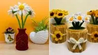 15 مدل گل های بافتنی دکوری؛ زیباترین انتخاب برای میز خانه