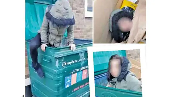 این زن شب ها داخل سطل زباله خیابانی می خوابد ! + عکس هایی که جنجالی شد