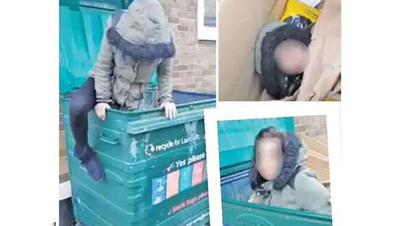 این زن شب ها داخل سطل زباله خیابانی می خوابد ! + عکس هایی که جنجالی شد