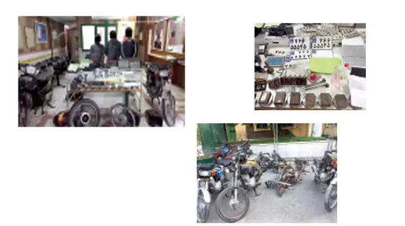 لو رفتن مجهزترین کارگاه جعل پلاک و اسناد موتورسیکلت