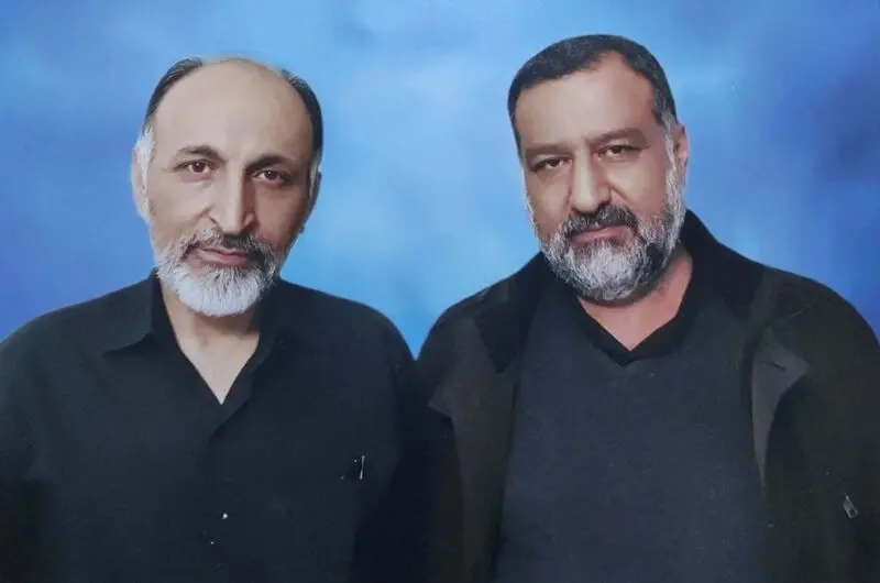 شهید سید رضی در کنار سردار شهید محمد حجازی