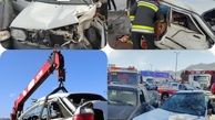یک فوتی و دو نفر مصدوم بر اثر تصادف چند دستگاه خودرو در اتوبان خلیج فارس.