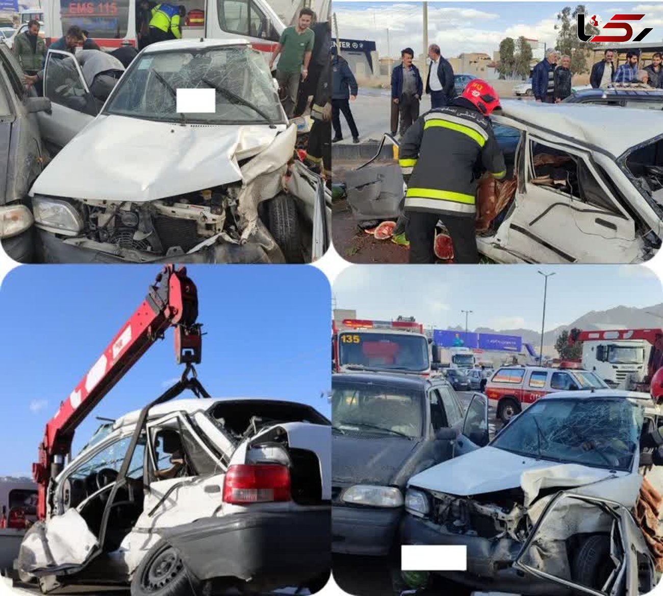 یک فوتی و دو نفر مصدوم بر اثر تصادف چند دستگاه خودرو در اتوبان خلیج فارس.