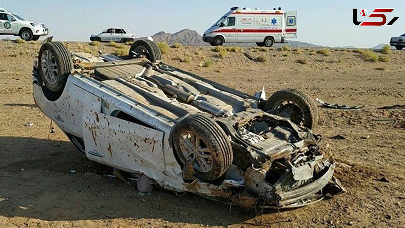 واژگونی مرگبار پژو پارس در جاده کرمانشاه