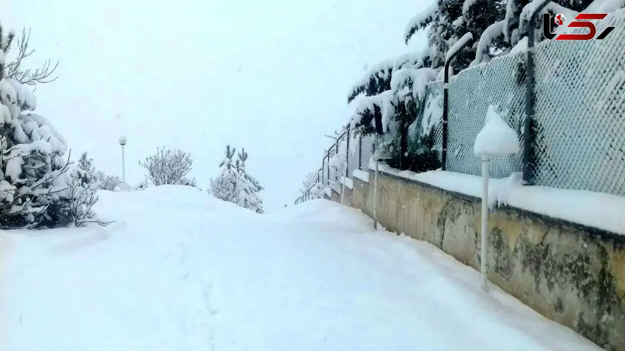 بارش شدید برف در جواهرده ، رامسر مازندران + فیلم 