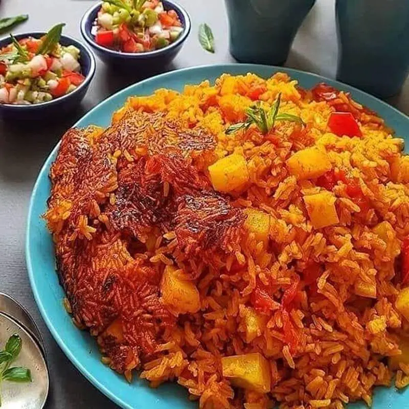 استانبولی پلو با سیب زمینی