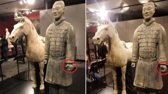  انگشت مجسمه دو هزار ساله را سرقت کردند + عکس