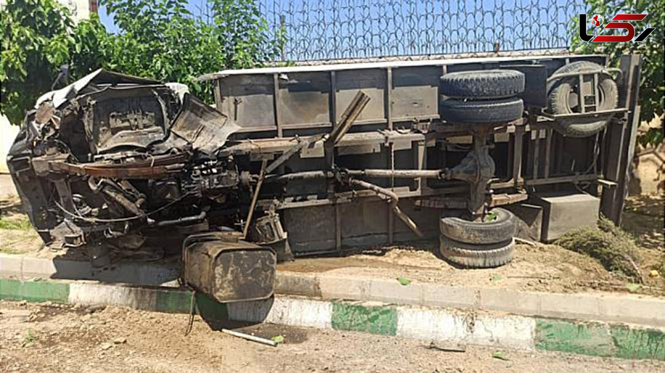 تصادف خونین کامیون و پراید در شهریار + عکس 
