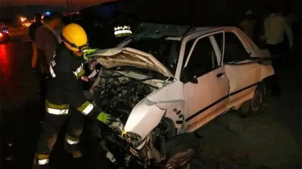 فیلم تصادف پراید با یدک کش 