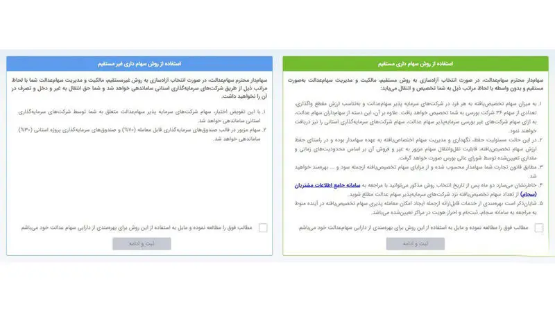 مراحل آزاد سازی سهام عدالت