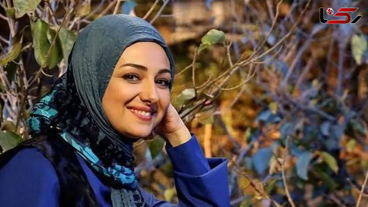 «ویدا جوان» با لباس عروس در پشت صحنه سریال «ماه و پلنگ»؛ سال 1395
