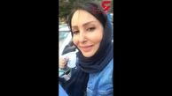 بازارگردی خانم بازیگر با موتور!+فیلم