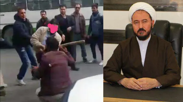 فیلم لحظه حمله مامور سد معبر با چوب و چماق به یک دستفروش+عکس