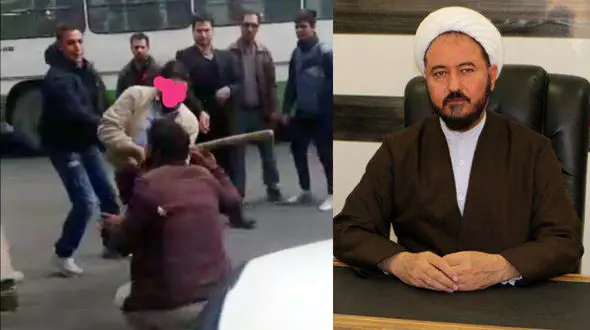 فیلم لحظه حمله مامور سد معبر با چوب و چماق به یک دستفروش+عکس