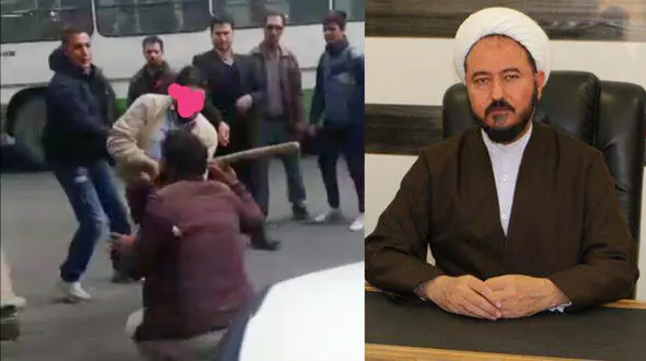 فیلم لحظه حمله مامور سد معبر با چوب و چماق به یک دستفروش+عکس
