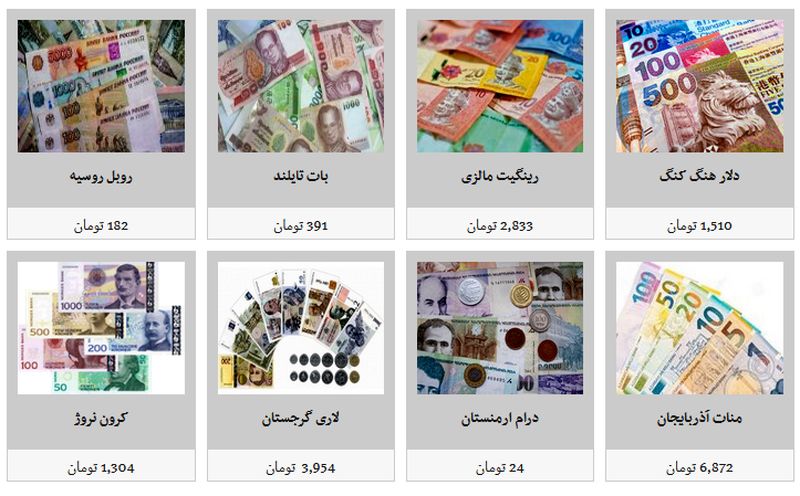 جزئیات نرخ ارز در ۹۸/۶/۲۱/ یورو ۱۲ هزار و ۶۸۹ تومان