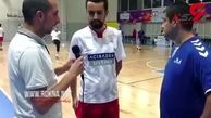 ضربه وحشتناک بازیکن فوتسال به گزارشگر تلویزیون موقع مصاحبه! +فیلم