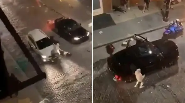 فیلم صحنه عجیب سرقت سارقان لاکچری سوار از سارقان محلی ! / 8 شب رخ داد