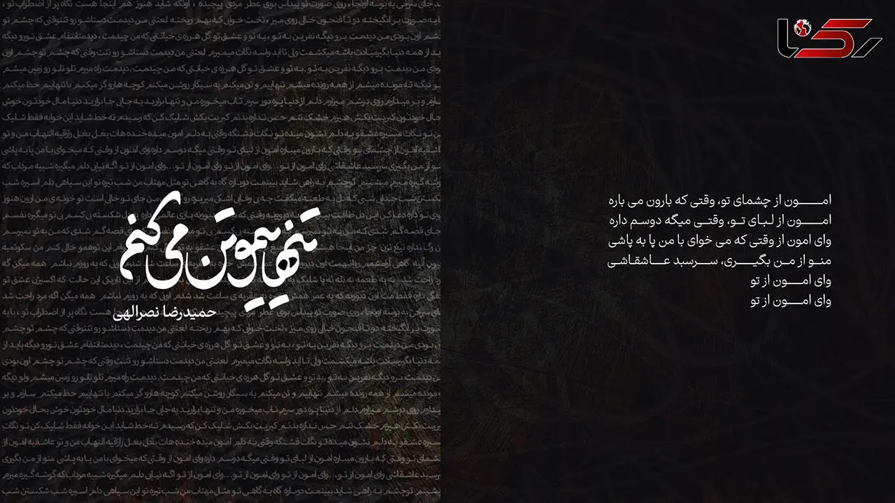 انتشار کتاب «تنهاییمو تن می کنم» ؛ مجموعه ای از ترانه های ماندگار حمیدرضا نصرالهی