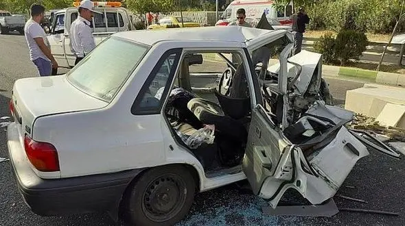 مرگ دلخراش راننده پراید در تصادف زنجیره ای در جاده بندرترکمن