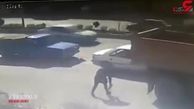 لحظه هولناک مرگ و زندگی یک دختر جوان زیر کامیونی در فردیس+ فیلم