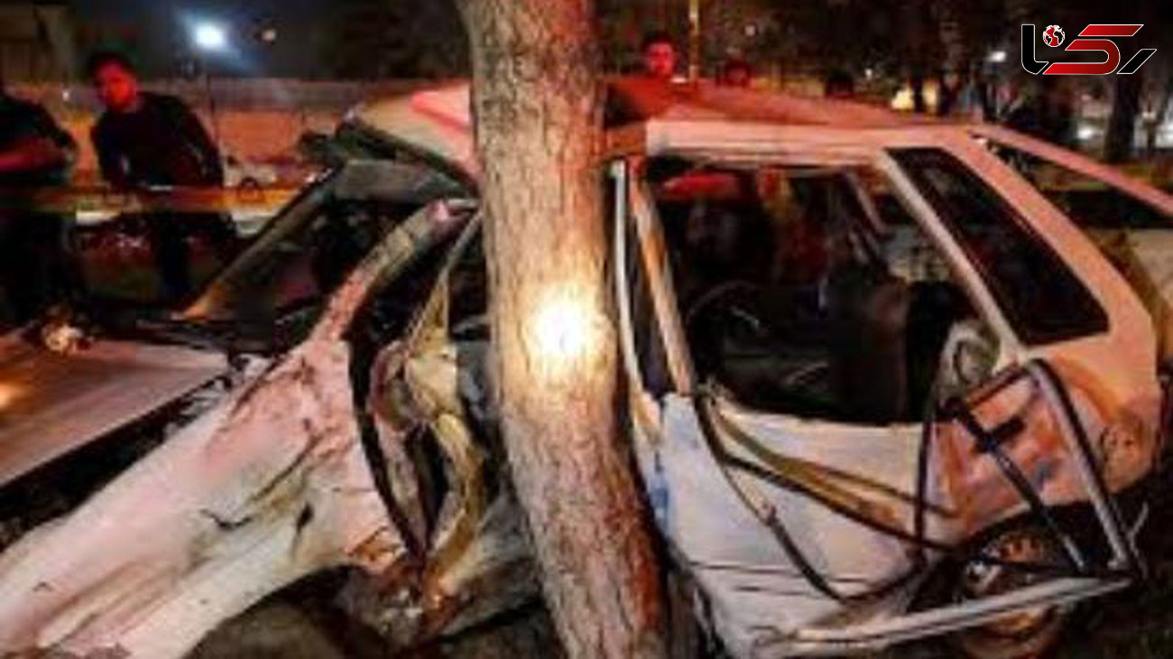 یک کشته در برخورد خودرو با درخت در"شیراز"