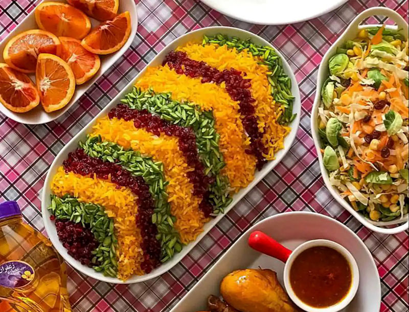 تزیین مرغ مجلسی