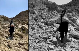 70 خانوار در "روستای گو" سیستان و بلوچستان گیر افتاده اند / راه ها ویران  و کمک رسانی با گذشت 2 هفته ضعیف است + فیلم