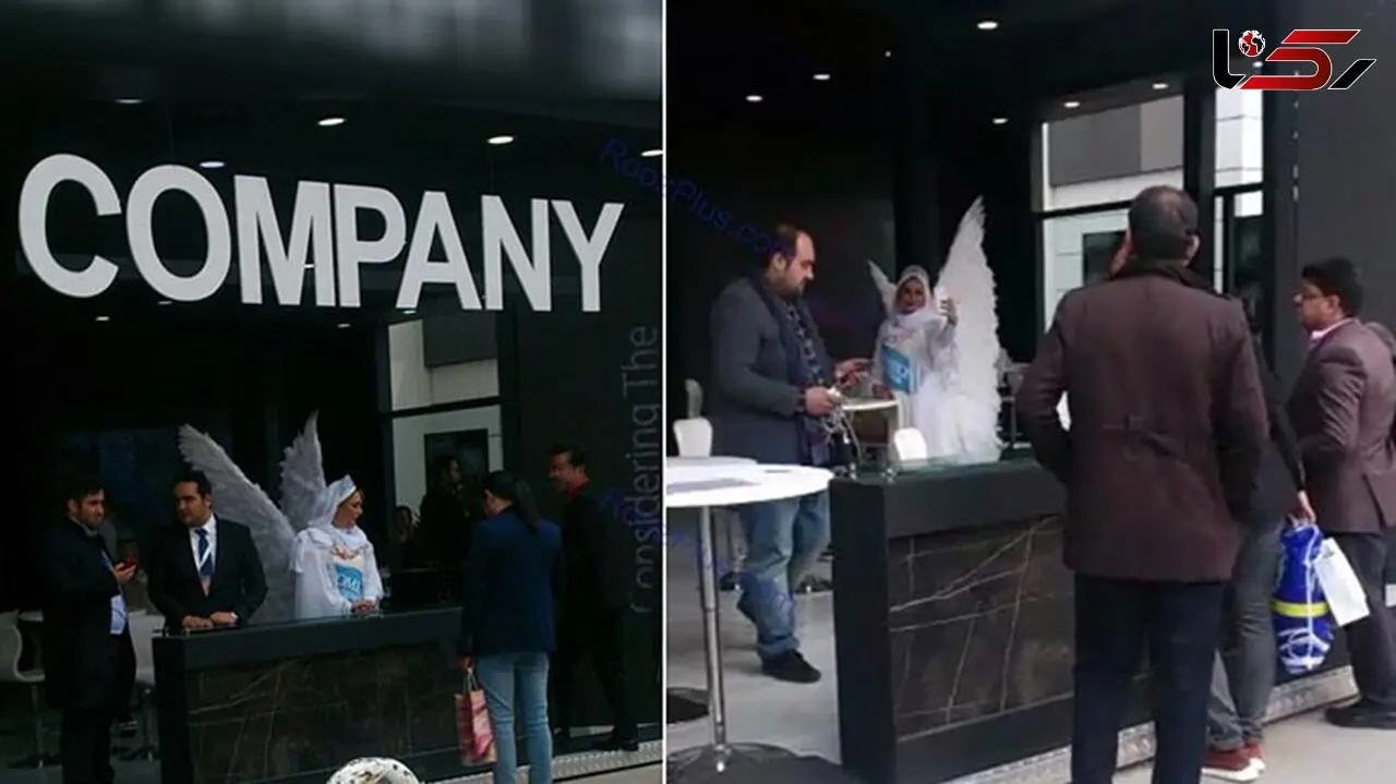 باز هم استفاده از یک زن در تبلیغات / اینبار در نمایشگاه بین المللی تهران+عکس
